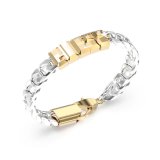 Armb�nd til m�nd Guess JUXB03205JWYGSTS Metal S�lvfarvet Gylden #1