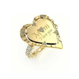 Ring til kvinder Guess JUBR04050JWYG54 Gylden #1