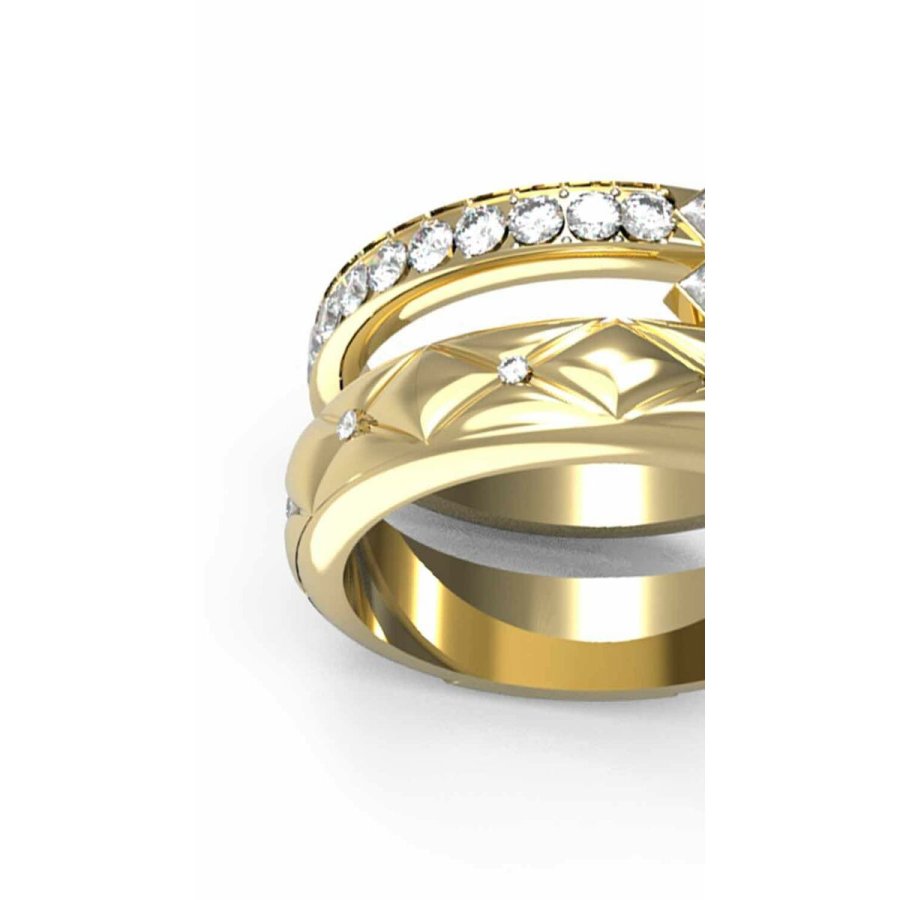 Ring til kvinder Guess JUBR04586JWYG52 12 Gylden #2