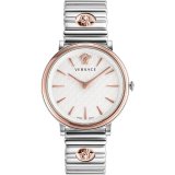 Unisex ur Versace V-CIRCLE Hvid S�lvfarvet (� 38 mm) #1