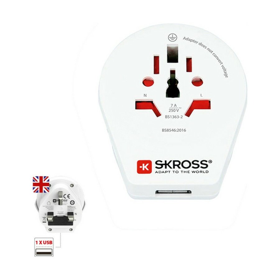 Adapter Skross 1500267 Storbritannien International 1 x USB #1