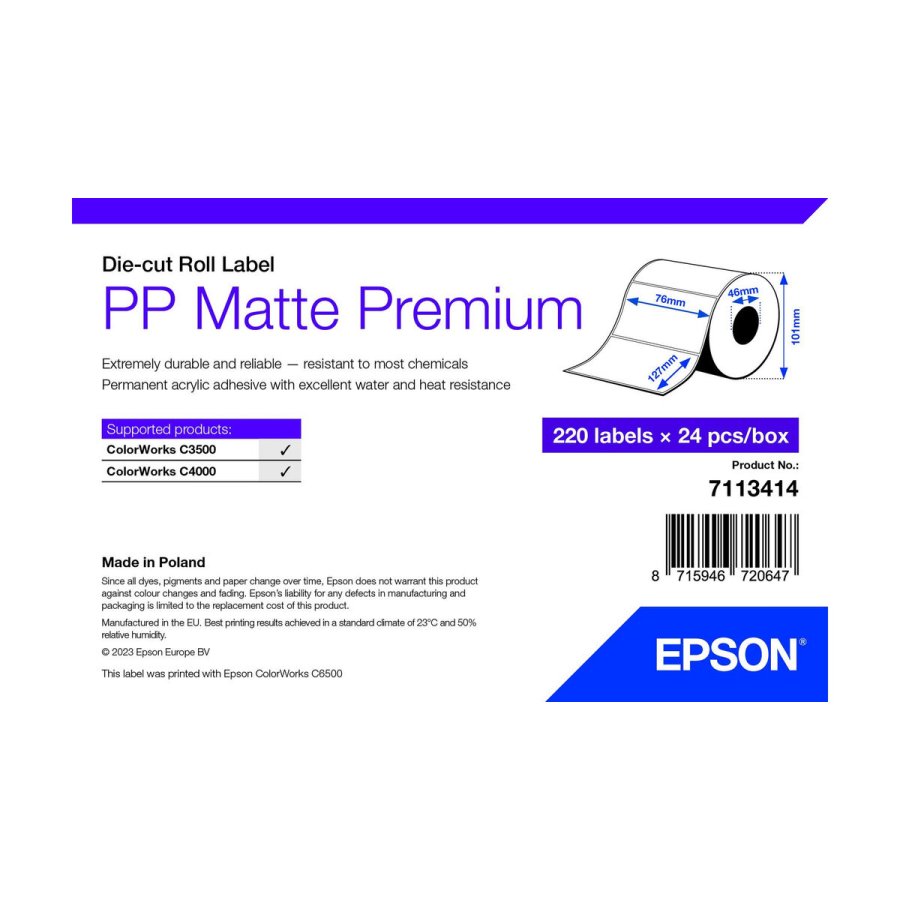 Printerpapir Epson 7113414 Hvid (24 enheder) #1