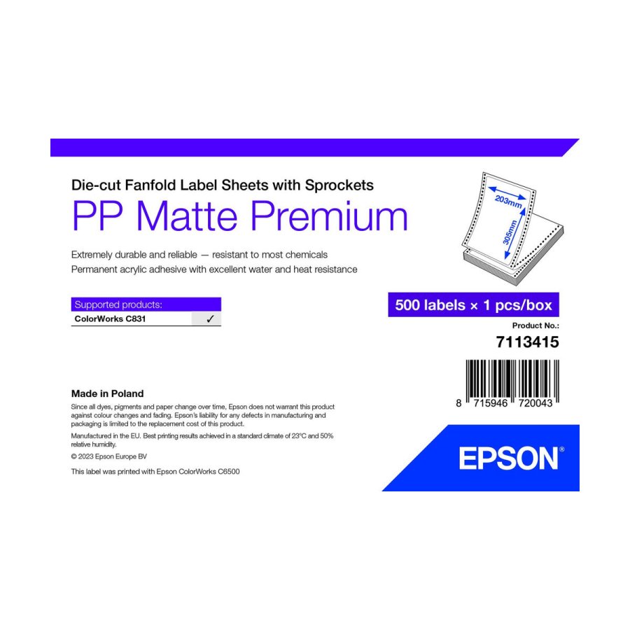 Printerpapir Epson 7113415 Hvid #1