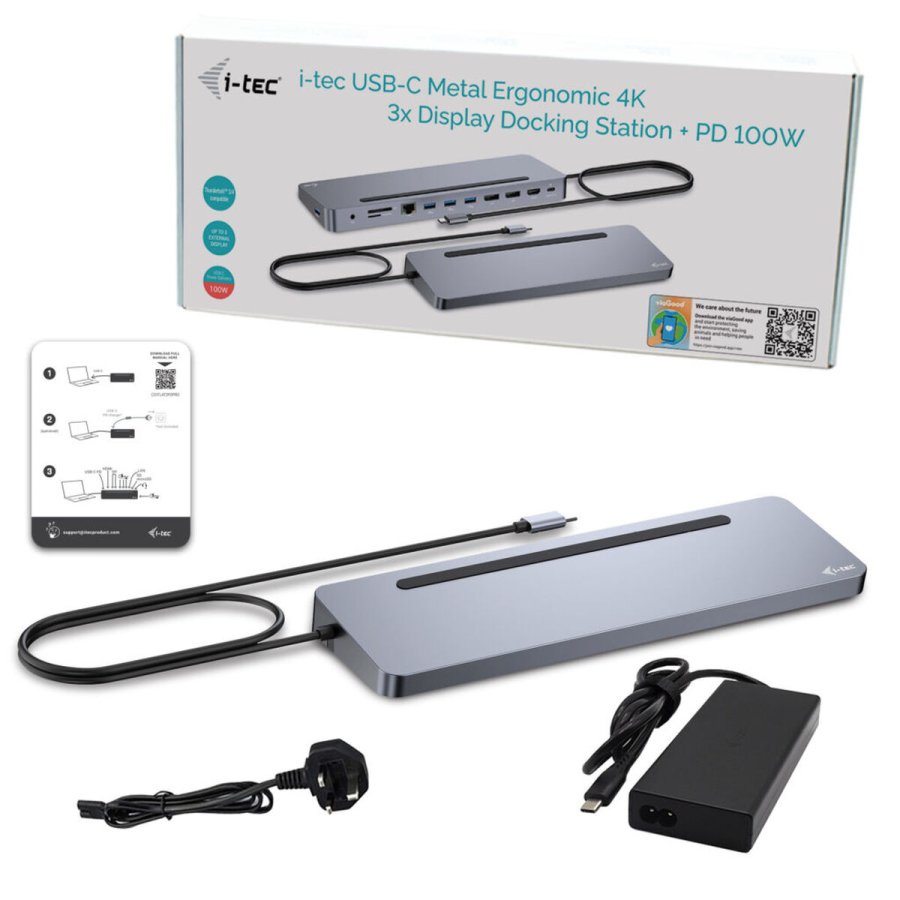 USB-C Hub i-Tec C31FLAT2PDPRO S�lvfarvet #2