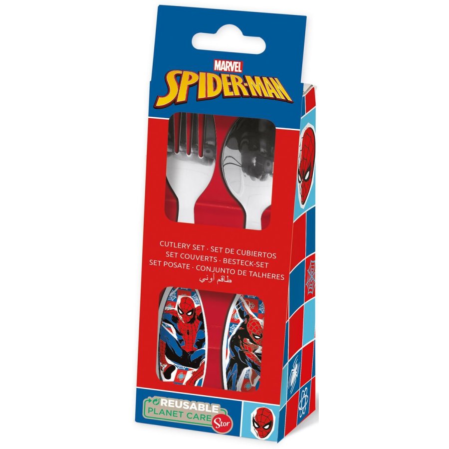 Bestikst Spider-Man CZ11342 Rustfrit stl Multifarvet 2 Dele #1
