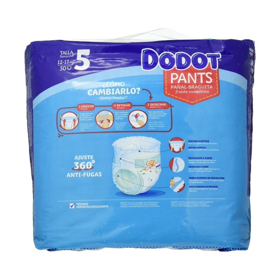 Engangsbleer Dodot Dodot Pants Strrelse 5 12-17 kg 30 enheder #2