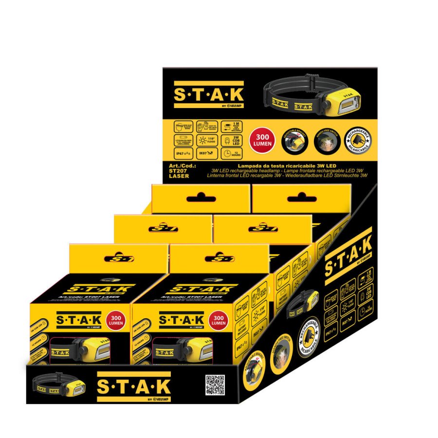 Genopladelig og just�rbar LED-pandelampe Stak 3 W 300 Lm #2