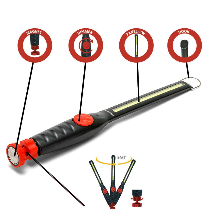 Lygte Velamp BLACKMAN 3 W 150 Lm Genopladelig #2