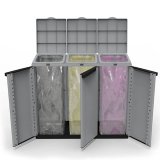 Affaldsspand til genbrug Ecoline Sort/Gr 3 dre (102 x 39 x 88,7 cm) #1