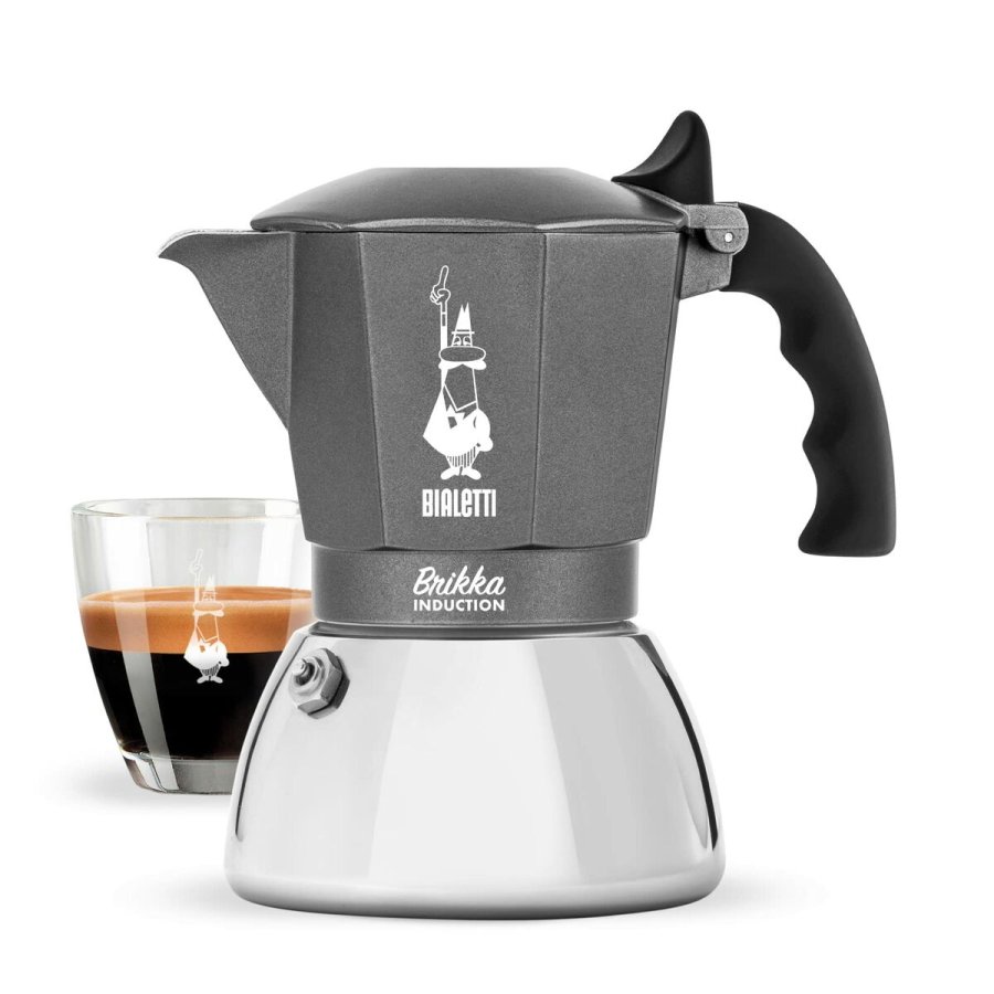 Italiensk Kaffekande Bialetti Brikka Slvfarvet Aluminium #1