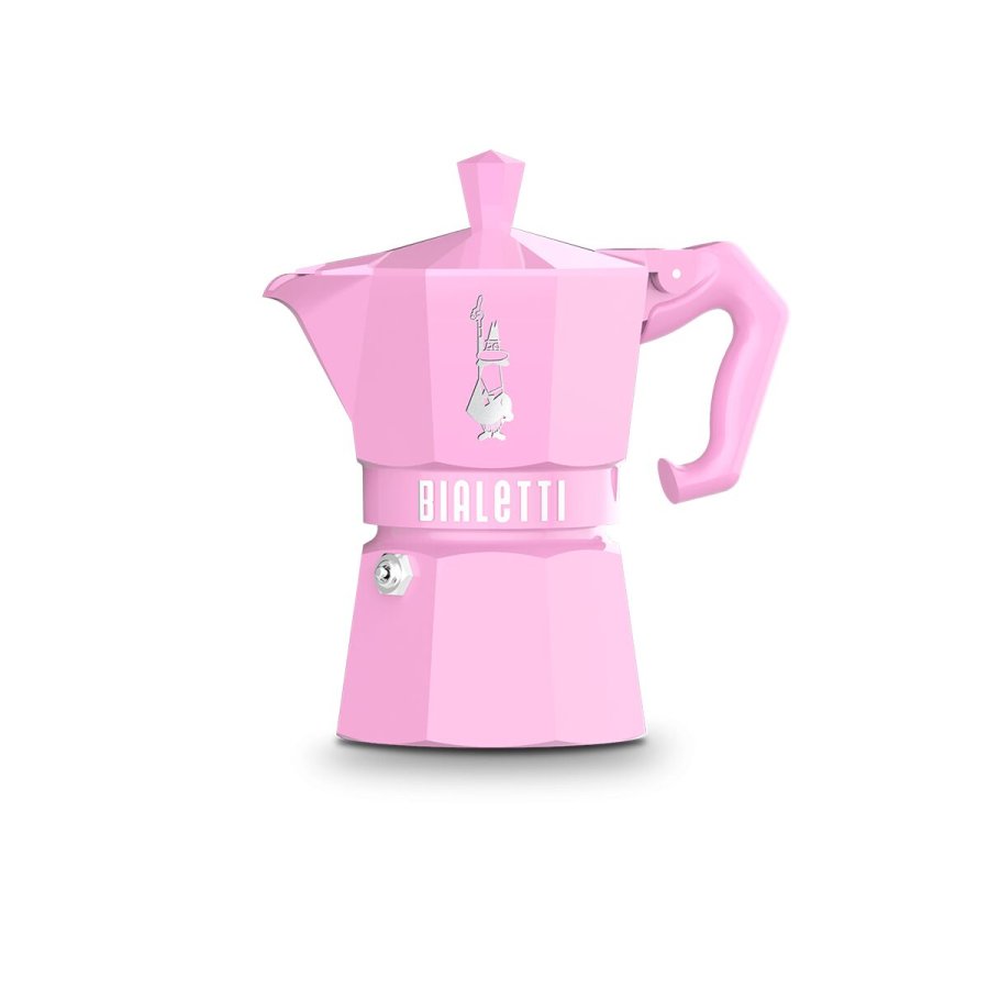 Italiensk Kaffekande Bialetti MOKA EXCLUSIVE 3T Pink Aluminium Bakelit 3 Skodelice #1