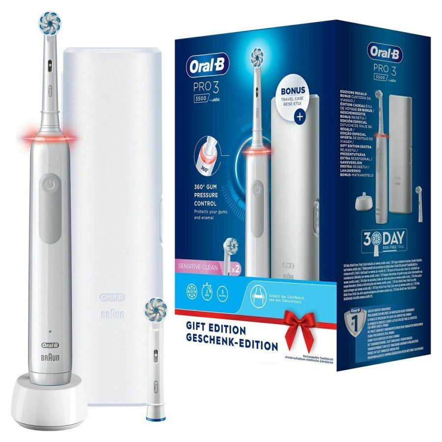 Elektrisk tandbrste Oral-B 3500 Hvid (1) #1