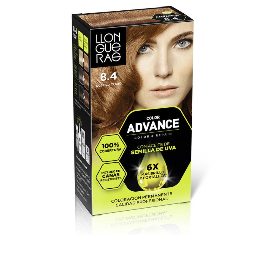 Permanent hrfarve Llongueras COLOR ADVANCE N 8,4-Cobrizo Claro #1