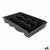 Bestikholder Tontarelli Bella plus Sort 43,6 x 28,7 x 7,13 cm (6 enheder) #1