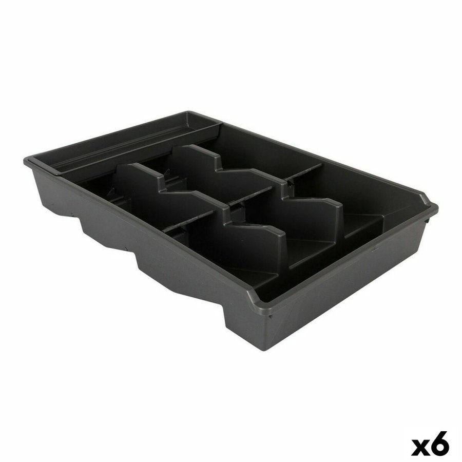 Bestikholder Tontarelli Bella plus Sort 43,6 x 28,7 x 7,13 cm (6 enheder) #1