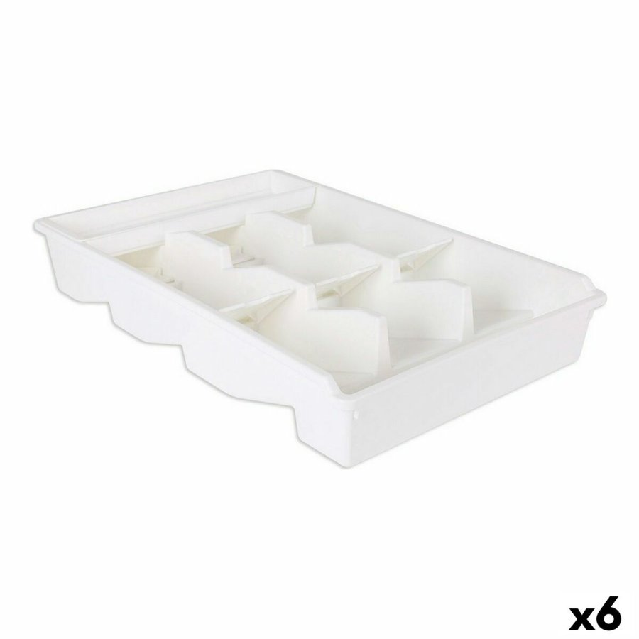 Bestikholder Tontarelli Bella plus Hvid 43,6 x 28,7 x 7,13 cm (6 enheder) #1