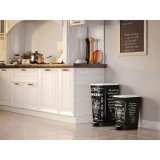Affaldsspand med pedal KIS CHIC Coffee Motif Sort 50 L #2