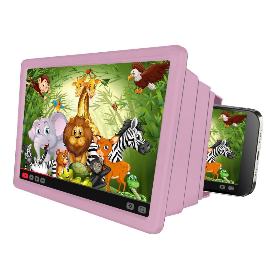 Skrmforstrrer til mobile enheder Celly KIDSMOVIEPK Pink Plastik #1