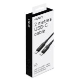 USB-C-kabel Celly USBCUSBC100WLED #3