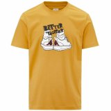 Kortrmet T-shirt til Mnd Kappa Glabu Tbar Gylden #1