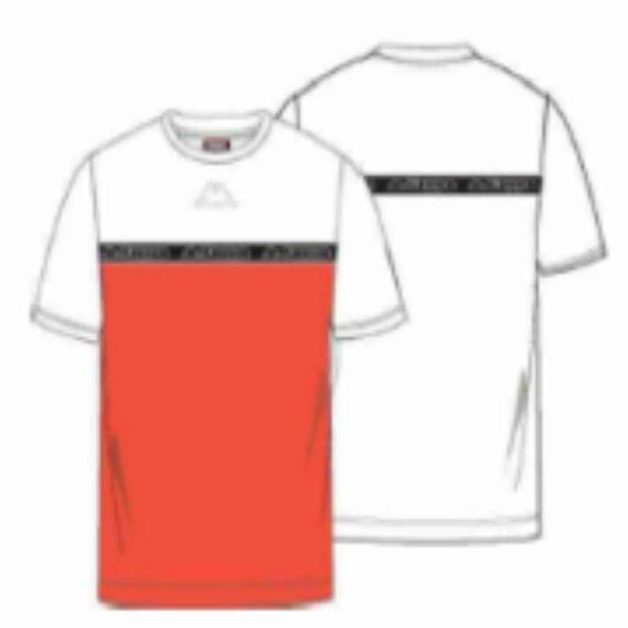 Kort�rmet T-shirt til M�nd Kappa Tape Darin Bl� #4