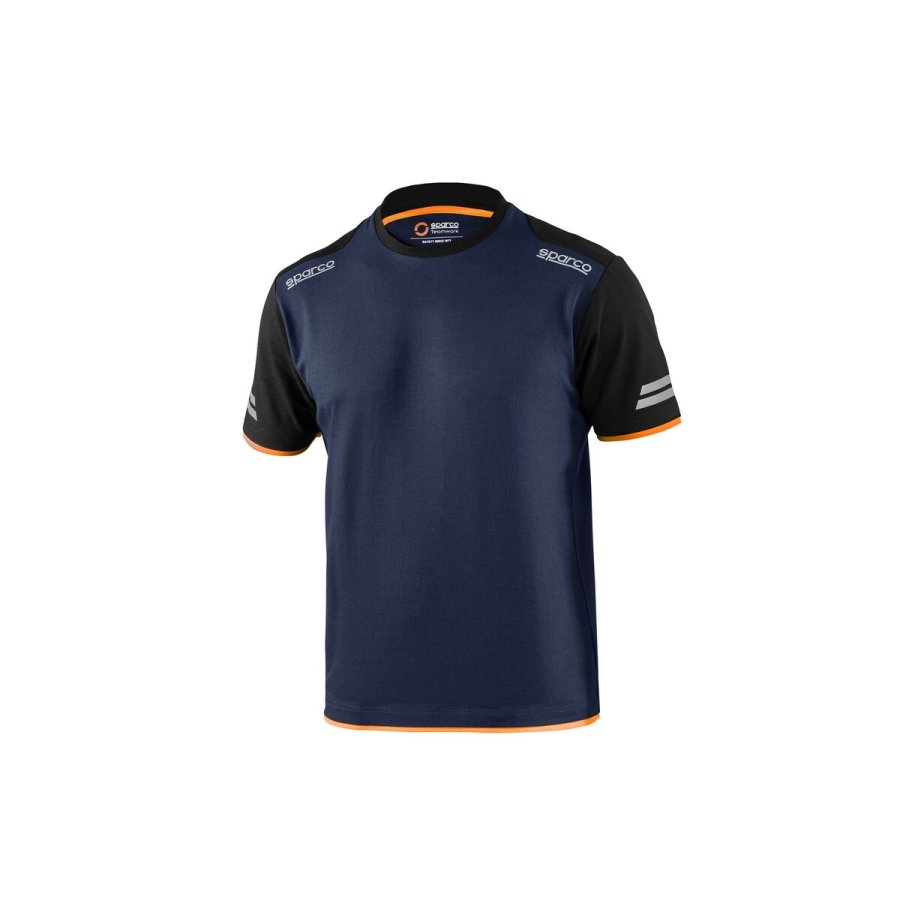 Kortrmet T-shirt til Mnd Sparco TW Bl Orange Mrkebl #1