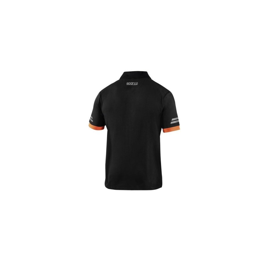 Kort�rmet Polotr�je til M�nd Sparco POLO SPARCO TECH XXXL Sort Orange #2