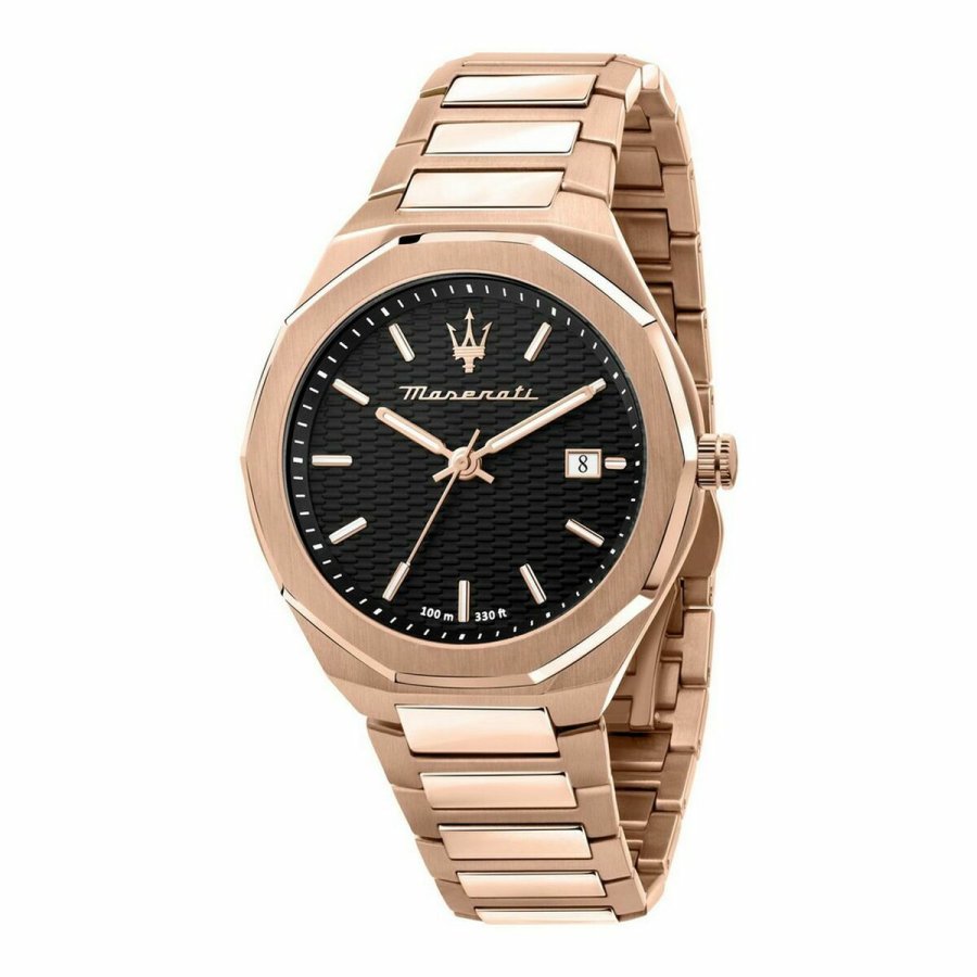 Herreur Maserati STILE Sort Rose Guld ( 45 mm) #1