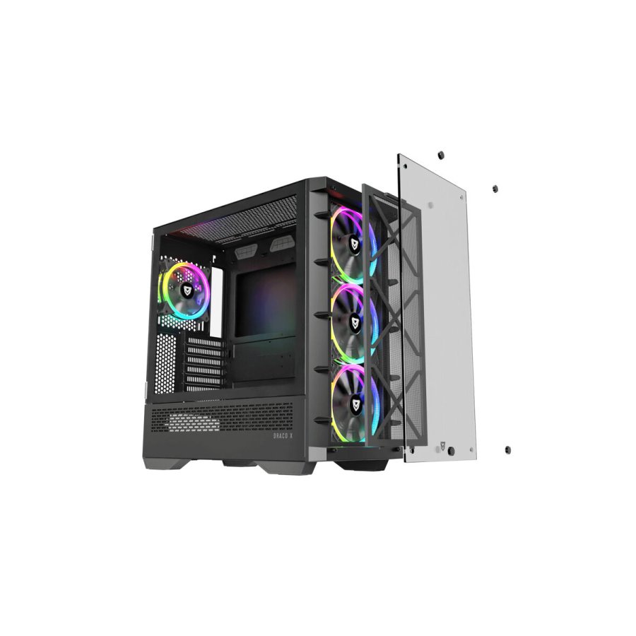 ATX Semi-t�rn kasse Nfortec NF-CS-DRACOX-B Sort #4