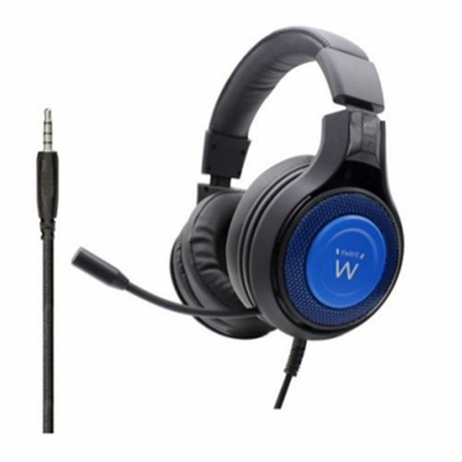 Gaming headset med mikrofon Ewent PL3322 Sort/Bl #1