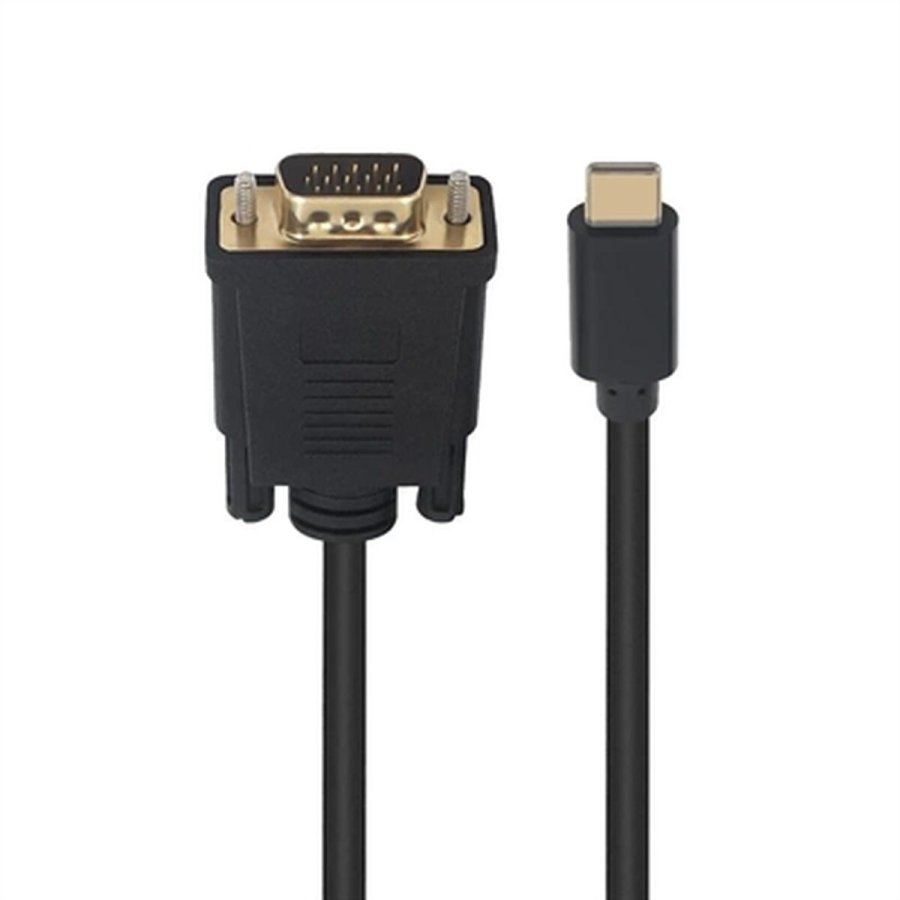 USB-C til VGA-adapter Ewent EC1052 Sort 1,8 m #1