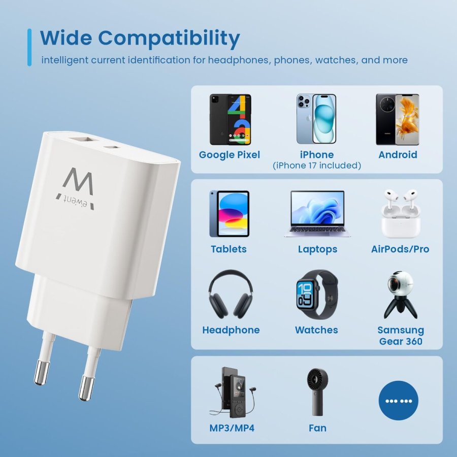 V�goplader Ewent EW1318 Hvid 20 W #6