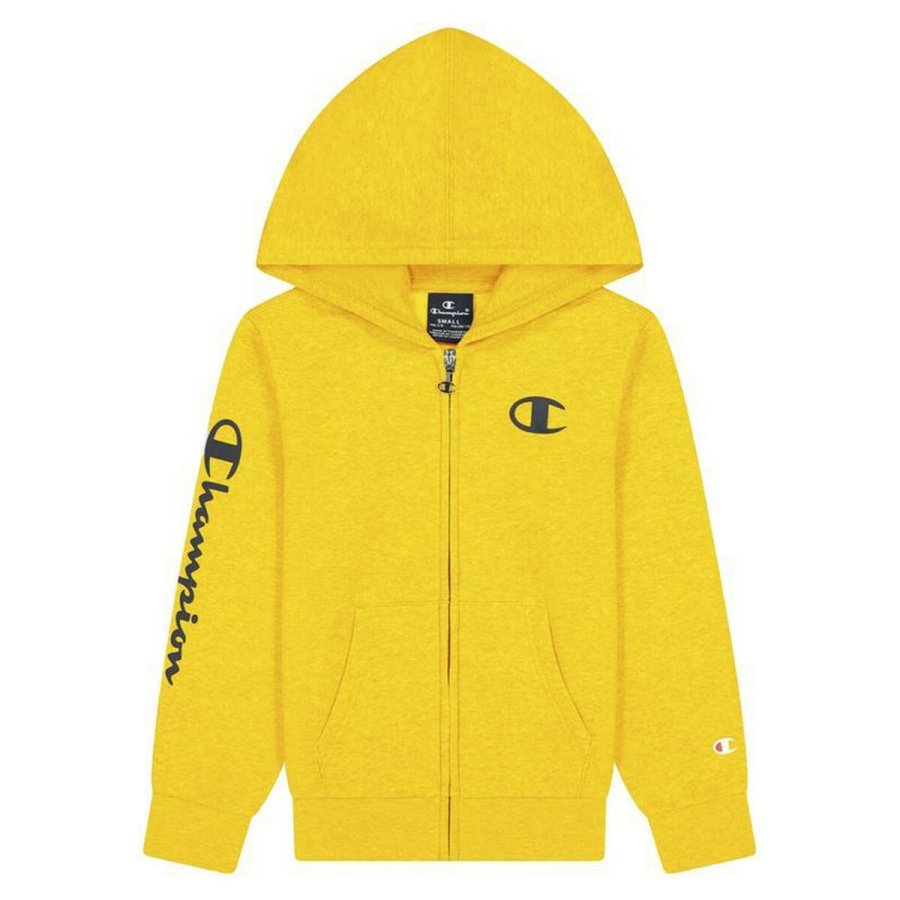 Sportsjakke til brn Champion Full Zip Logo Gul #1