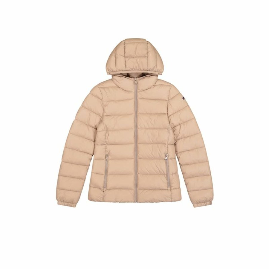 Sportsjakke til damer Champion Hooded Beige #1