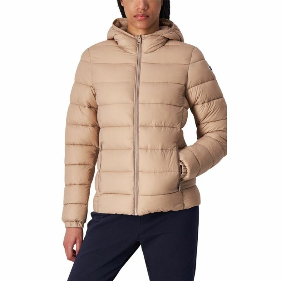 Sportsjakke til damer Champion Hooded Beige #3