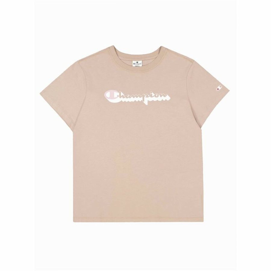 Kortrmet Sport T-shirt Champion Varm hvid #1