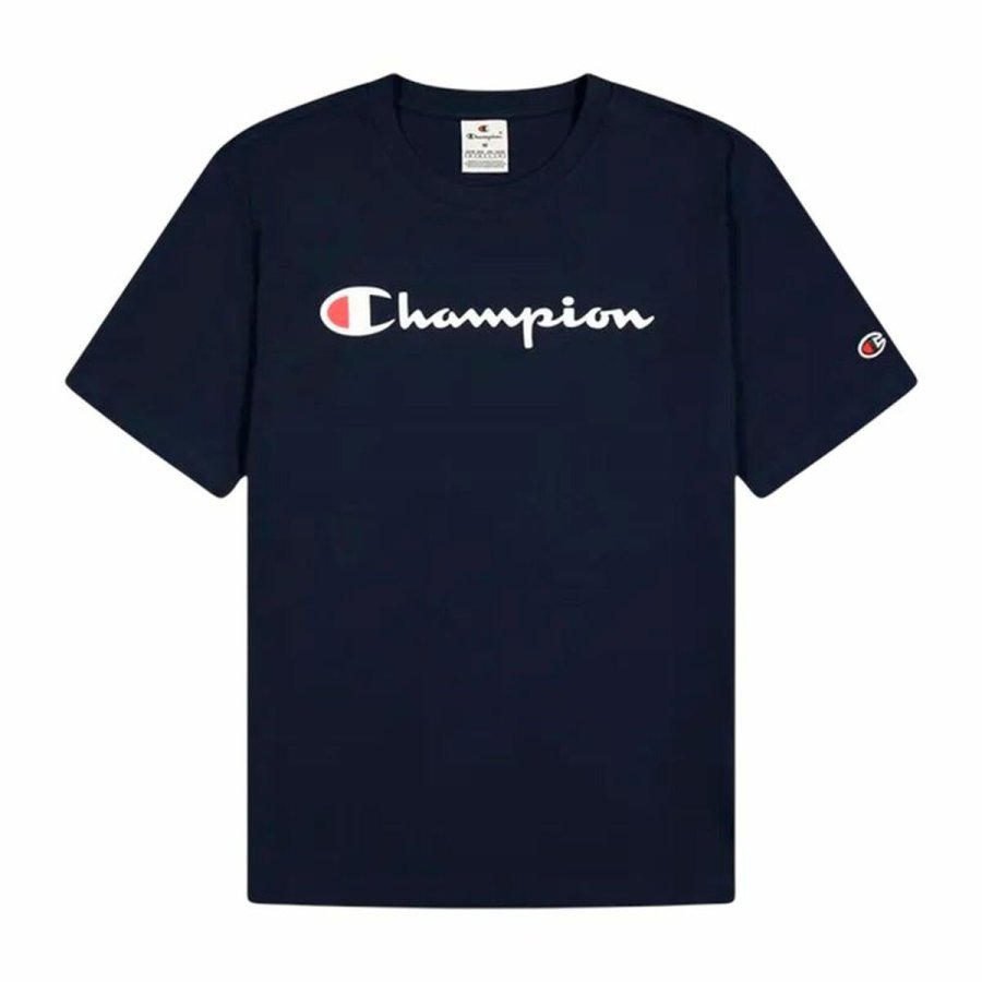 Kortrmet T-shirt til Mnd Champion Champion Crewneck Marinebl #1
