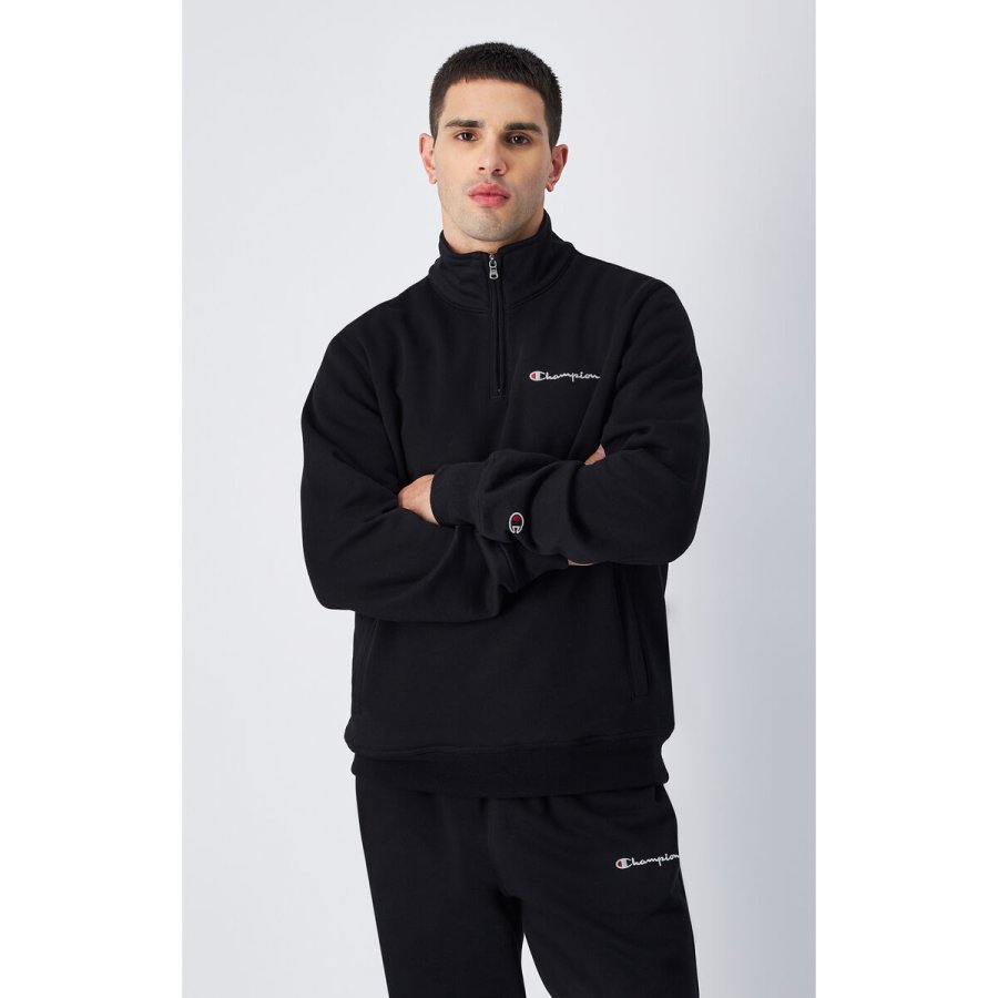 Trning sweatshirt til voksne Champion HALF ZIP SWEATSHIRT 220263 NBK Sort #3