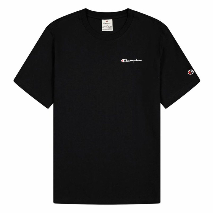 Kortrmet T-shirt til Mnd Champion Champion Crewneck Sort #1