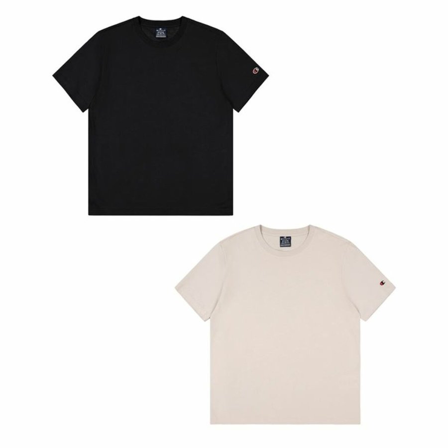 Kortrmet T-shirt til Mnd Champion Sort 2 enheder #1