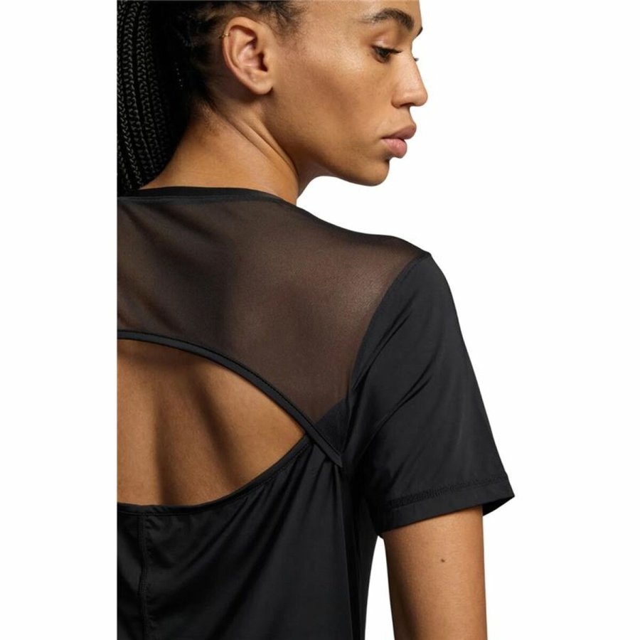 Kortrmet T-shirt til Kvinder Champion Champion Sort #4