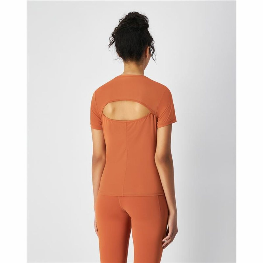 Kortrmet T-shirt til Kvinder Champion SS Orange #4