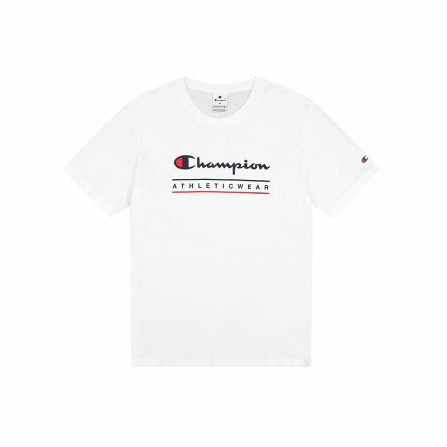 Kortrmet T-shirt til Mnd Champion Champion SS Hvid #1