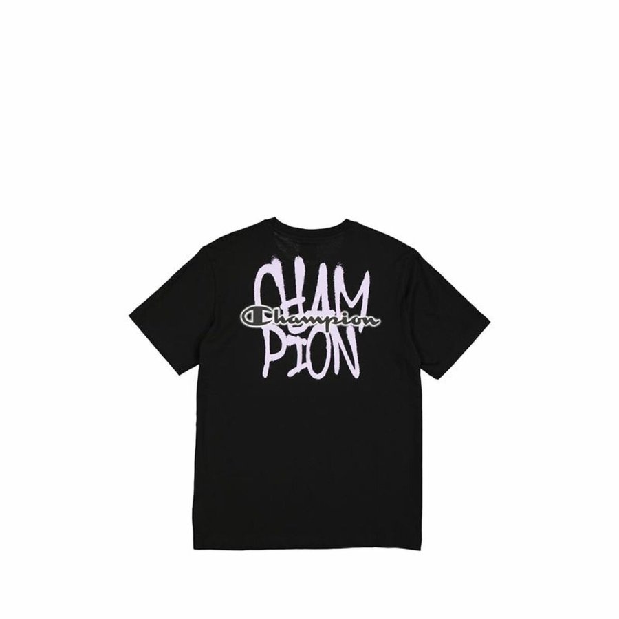 Kortrmet T-shirt til Mnd Champion Champion SS Sort #2