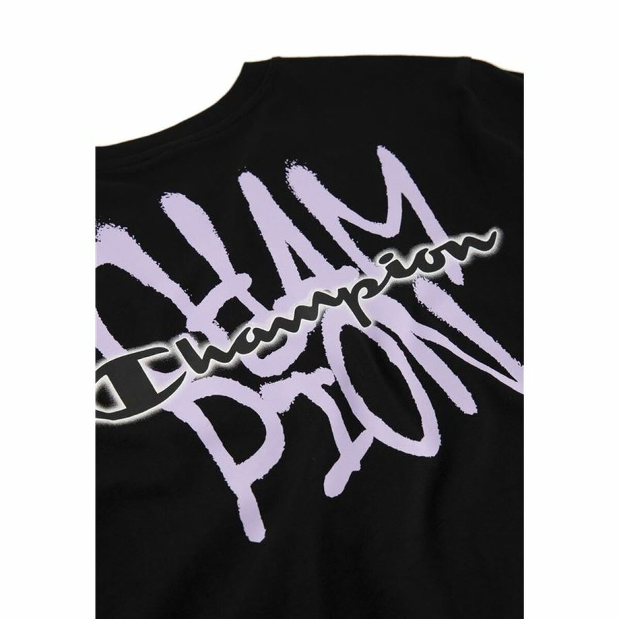 Kortrmet T-shirt til Mnd Champion Champion SS Sort #6