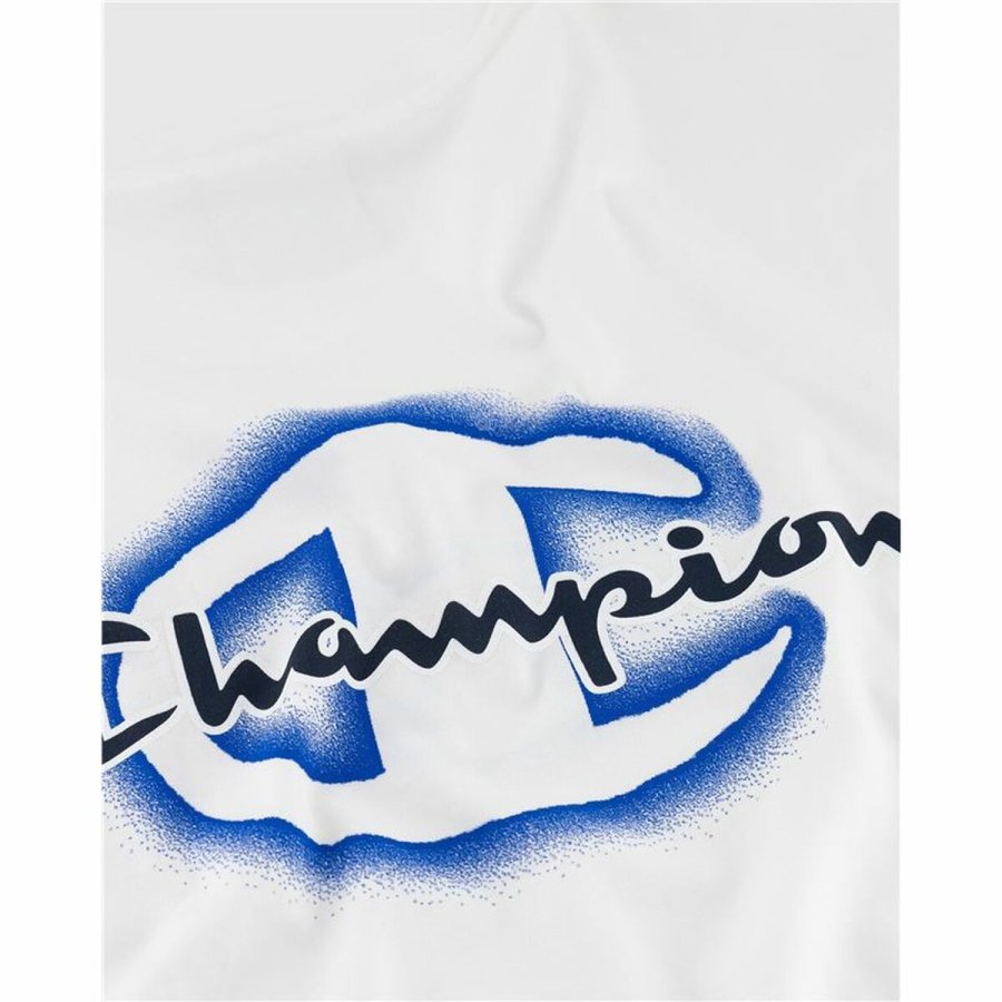 Kortrmet T-shirt til Mnd Champion Hvid #5