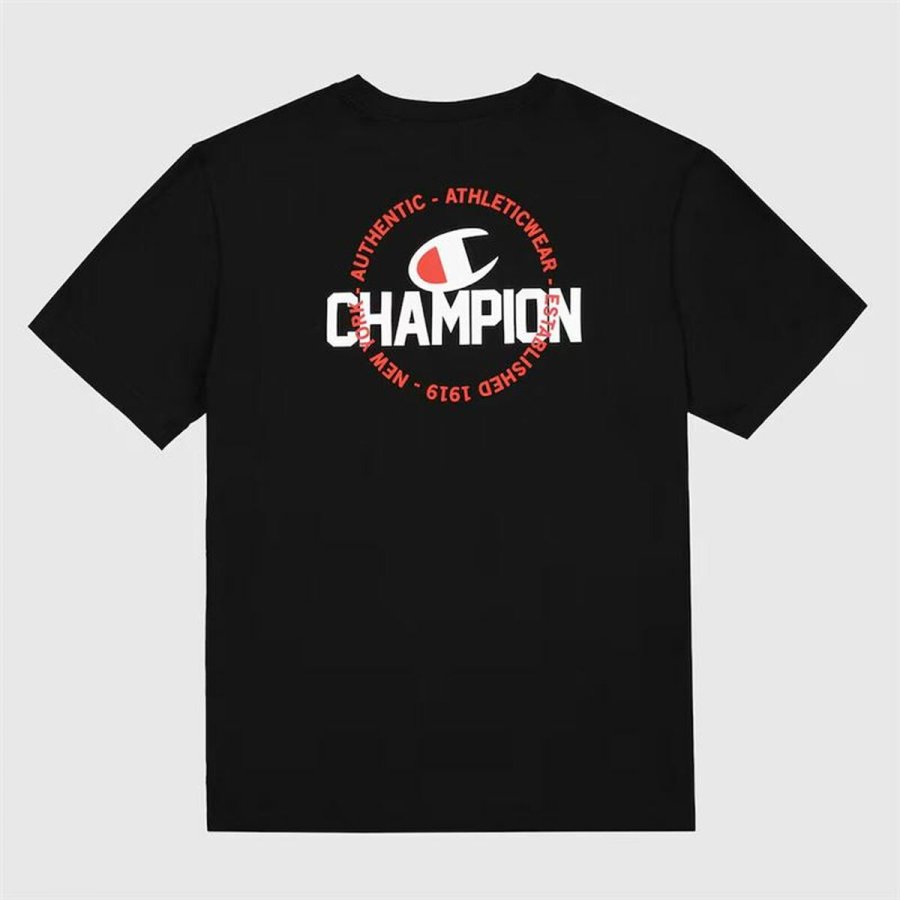 Kortrmet T-shirt til Mnd Champion Champion SS Sort #2