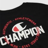 Kortrmet T-shirt til Mnd Champion Champion SS Sort #3