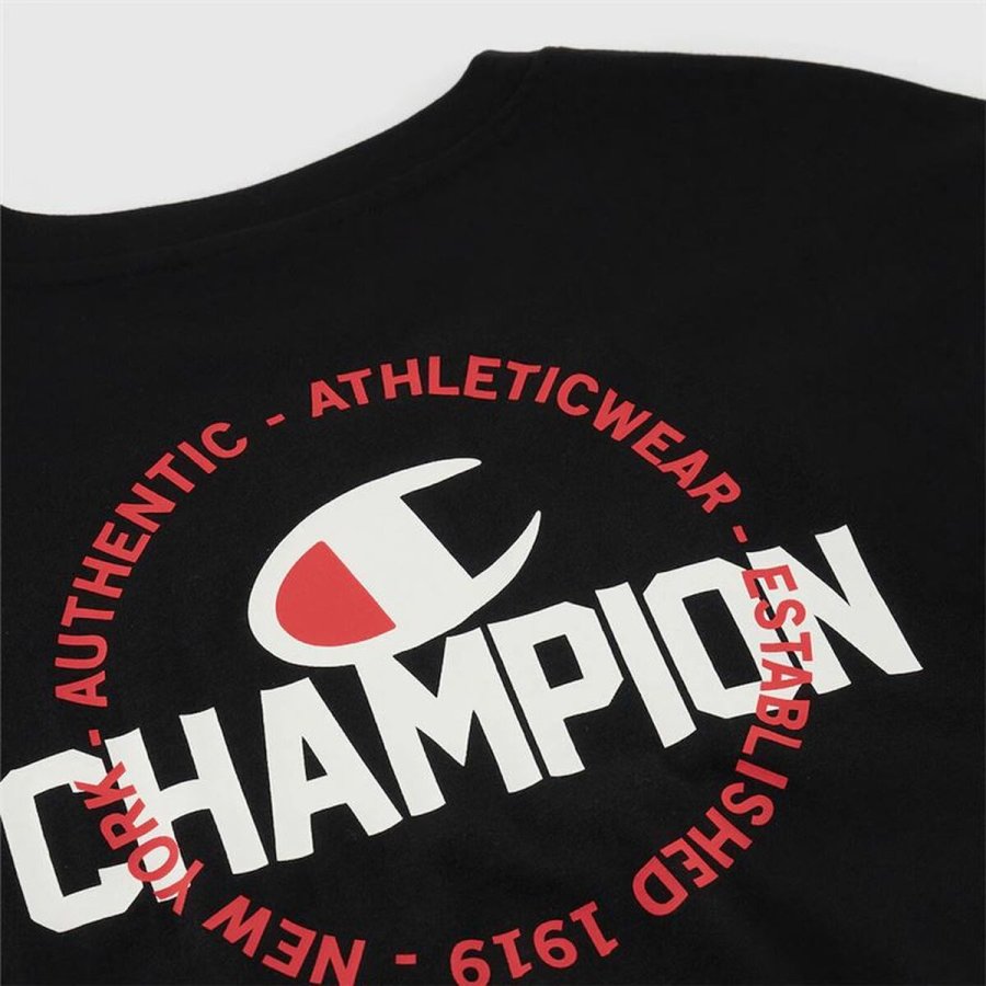 Kortrmet T-shirt til Mnd Champion Champion SS Sort #3