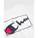 Kort�rmet T-shirt til M�nd Champion CHAMPION SS TEE 220775 Hvid #3